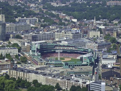 A distant view of fenway park