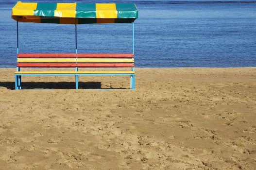  bench on the beach