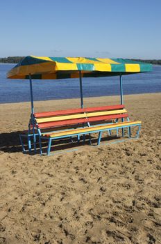  bench on the beach
