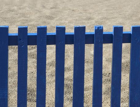 the blue fence
