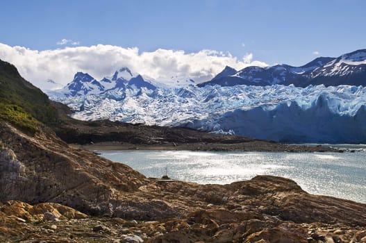 photo was taken on the glacier Perito Moreno.