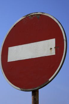 old traffic sign