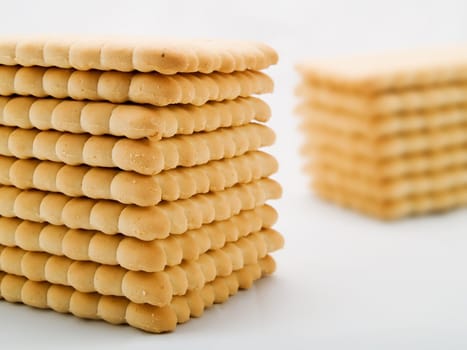 Biscuits on a white background