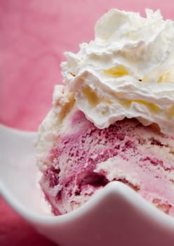 Pink ice cream