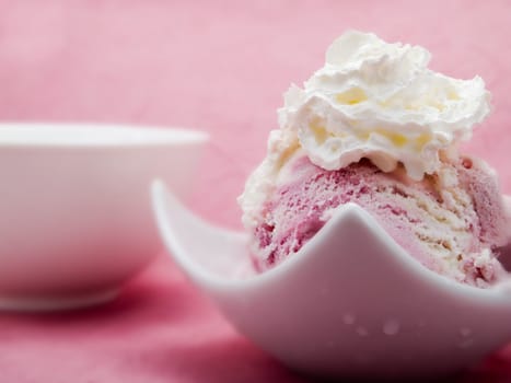 Pink ice cream