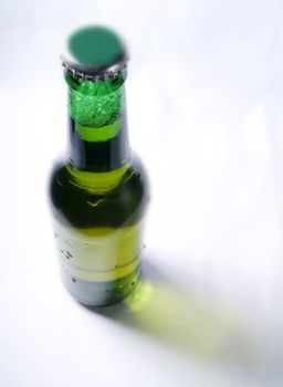 Green beer bottle