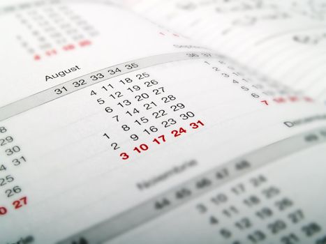 Close-up of a calendar