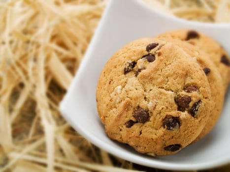 Cookies in a white plate