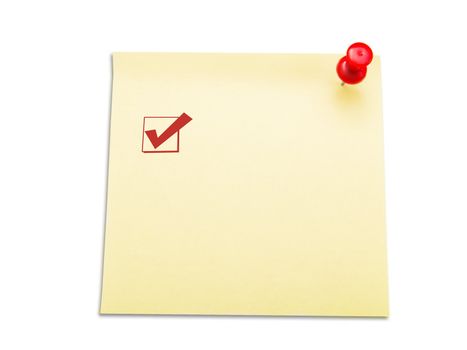 Memo stick with empty space for check list