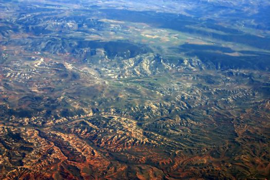 aerial photography of the prepyrenees, France, Europe