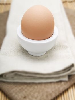 Egg in a white eggcup