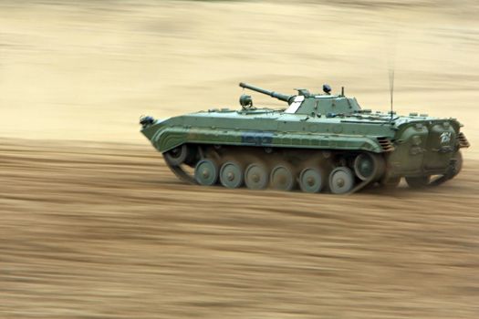  tank rides on the field 1