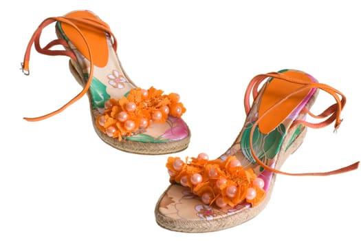 Decoration Sandals on a white background