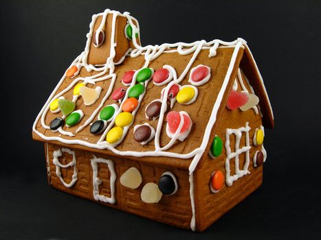 Norwegian Christmas. Decorated Gingerbread house