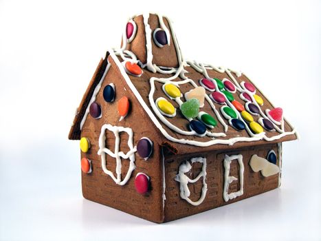 Norwegian Christmas. Decorated Gingerbread house