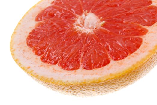 half of the grapefruit isolated.uicy citrus on white background