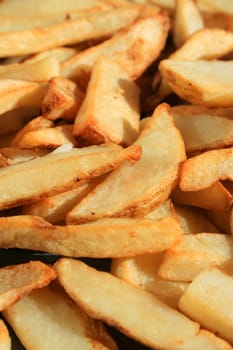 Close up of the tasty french fries.
