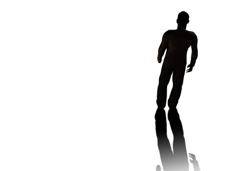 man isolated with clipping path
