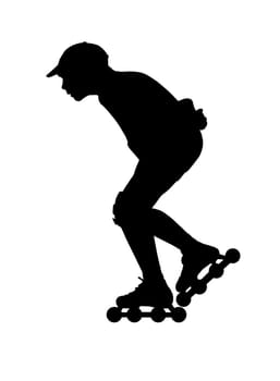 roller boy isolated with clipping path