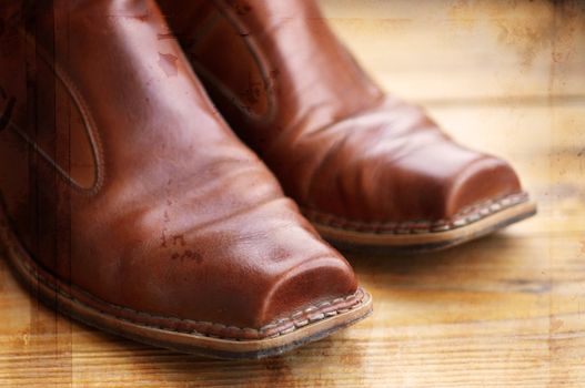 grungy cowboy boots