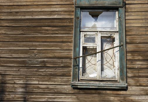 wooden house and window