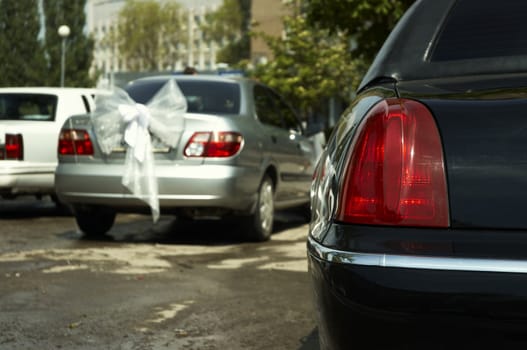 wedding cars(special photo f/x,focus point on the  head lamp)