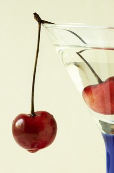 martini with cherry