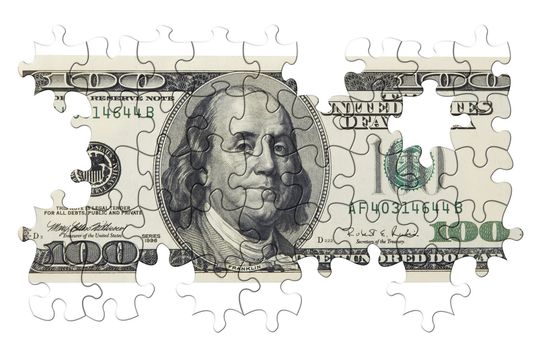 one hundred dollars(isolated)