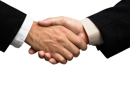 Two businessmen shaking hands 