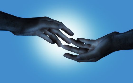 hands of the man (as concept for gey love and couple)