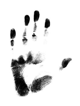 isolated human hand print(made by me)