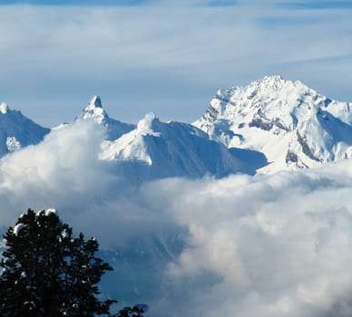 View of the Alps in Switzerland