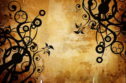 foliage retro background  (great for any design,made from my images)