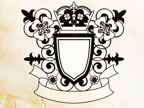 emblem with flowers