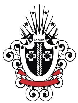 emblem with flowers