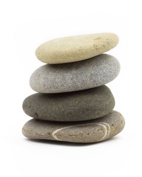 balanced stones isolated on the white background for your design and art-work