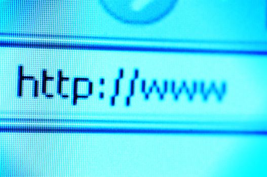 macro shot of the monitor with http and www (special photo f/x,focus on http)