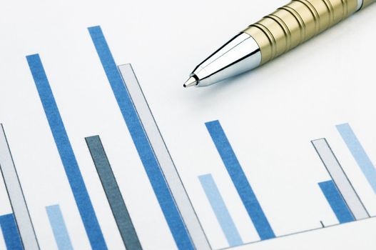 business concept,focus point on the pen(all graphs made by me)