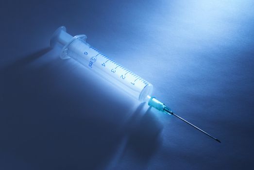 focus on the needle,special blue light f/x