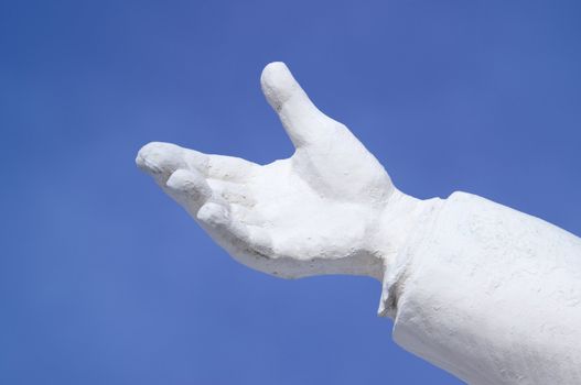 space for your text or design ,focus point on the hand
