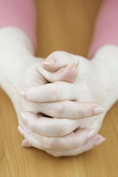 hands of woman, selective soft focus, special photo toned f/x