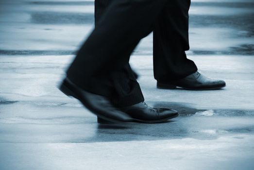 business motion (special blur and toned photo f/xwith dark vignetting)