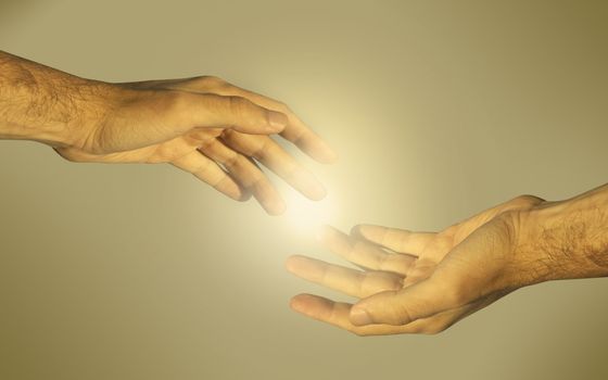hands of the man (as concept for gey love and couple)