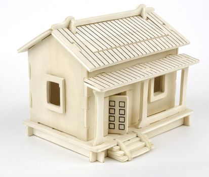 made from wood, isolated ,focus point on center of photo