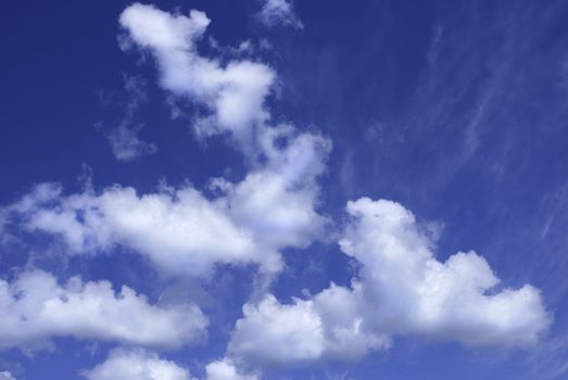 nature background with clouds in summer day