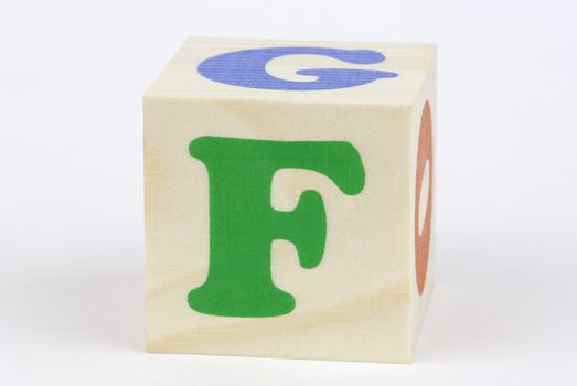 isolated brick on the white background, focus point on center of photo