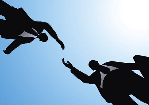 well-known business concept (vector illustration) unique wide angle of view