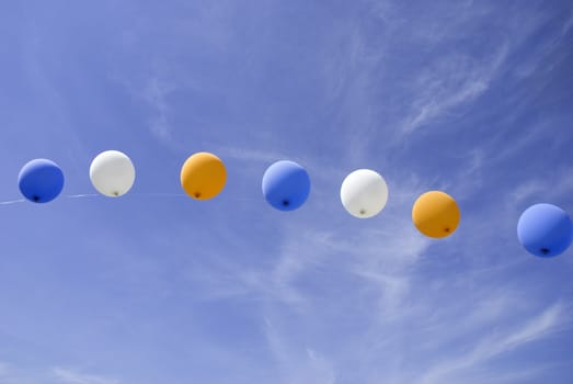 abstract summer concept on blue sky background 