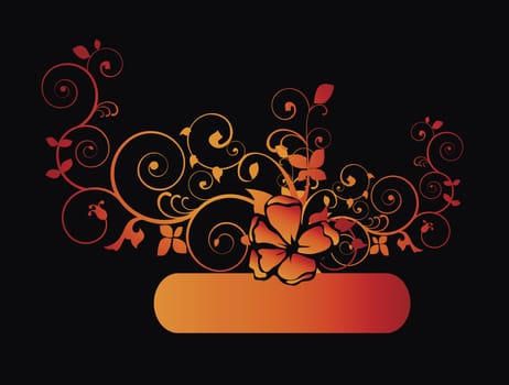 decorative vintage style for your design and art work and space for text