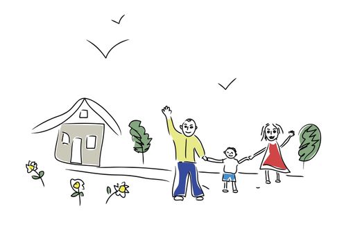 this sketch made by me in children's style